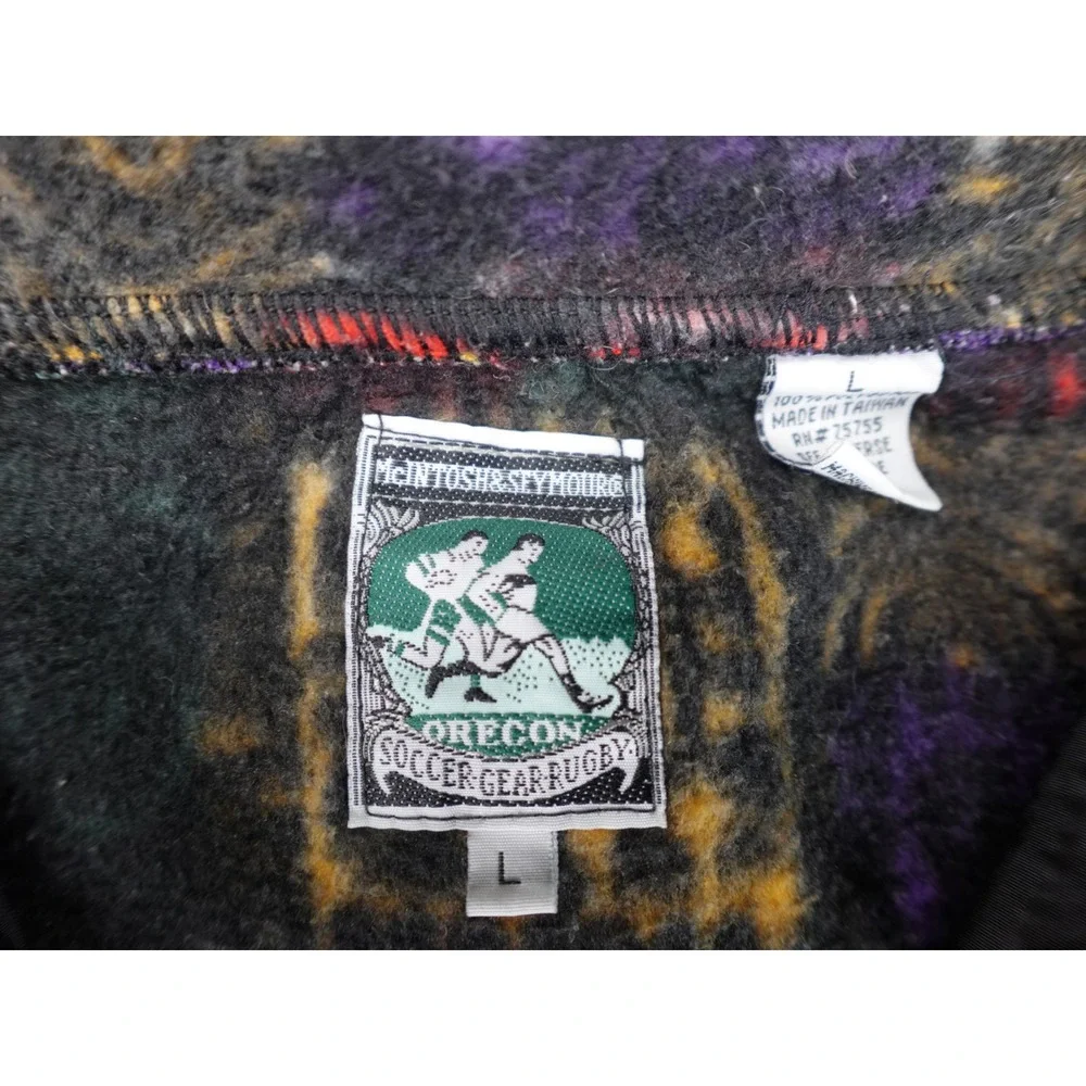 McIntosh & Seymour Fleece Pullover‎ Mens Large Multi-Color Tribal Aztec 1/4 Zip
